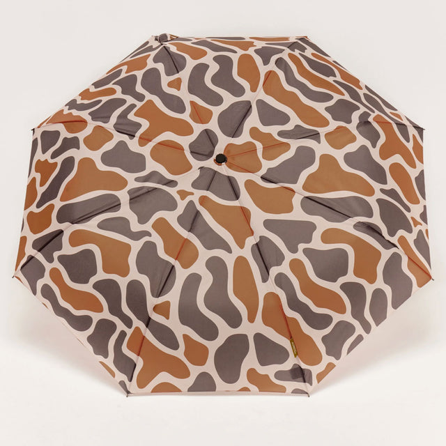 Taupe Ripples  Compact Umbrella with Automatic Open-Close Function