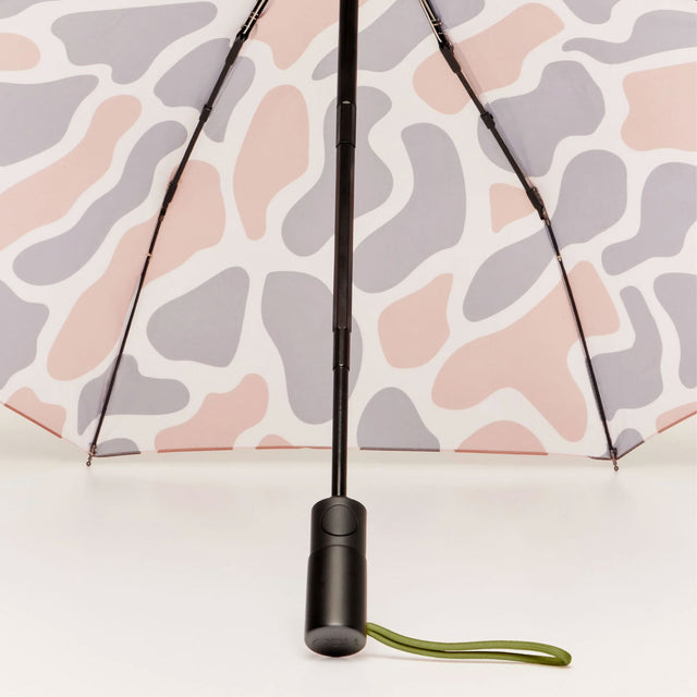 Taupe Ripples  Compact Umbrella with Automatic Open-Close Function