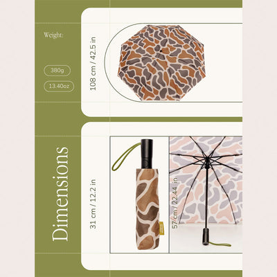 Taupe Ripples  Compact Umbrella with Automatic Open-Close Function - Original Duckhead