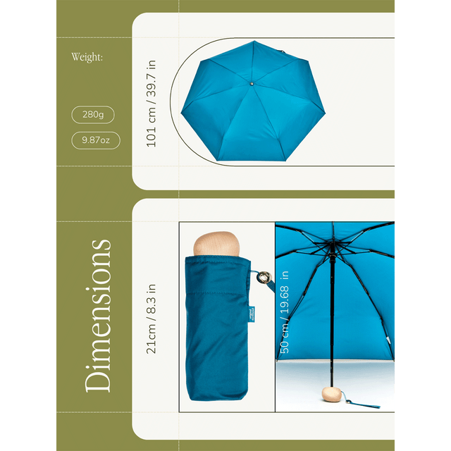 Teal Mini Umbrella - Original Duckhead