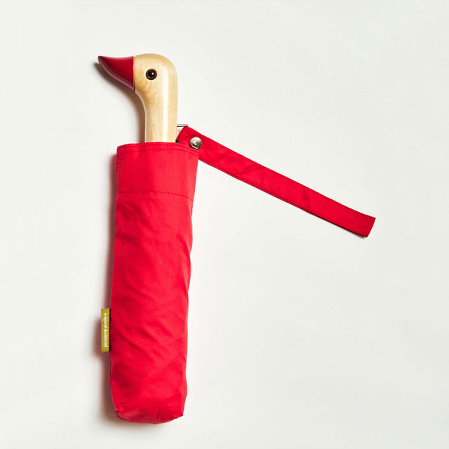 Tomato Red Eco-Friendly Compact Duck Umbrella