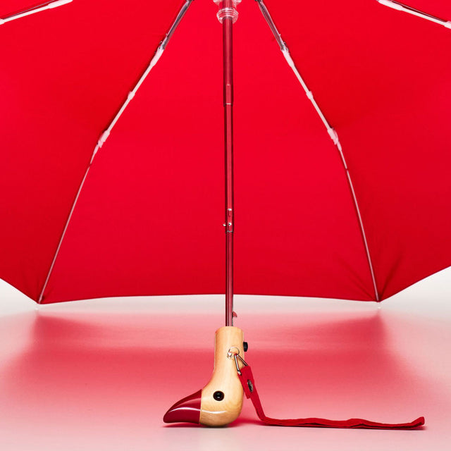 Tomato Red Eco-Friendly Compact Duck Umbrella