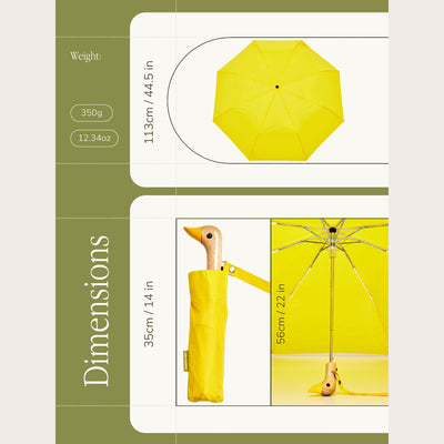 Yellow Eco-Friendly Compact Duck Umbrella