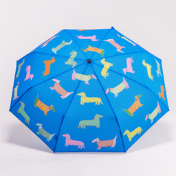 Dogs in Blue Compact Duck Umbrella