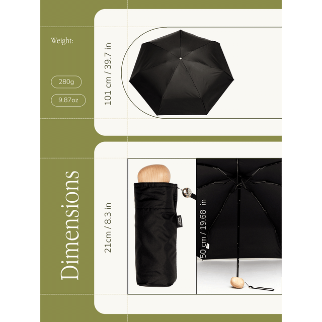 Black Mini Umbrella
