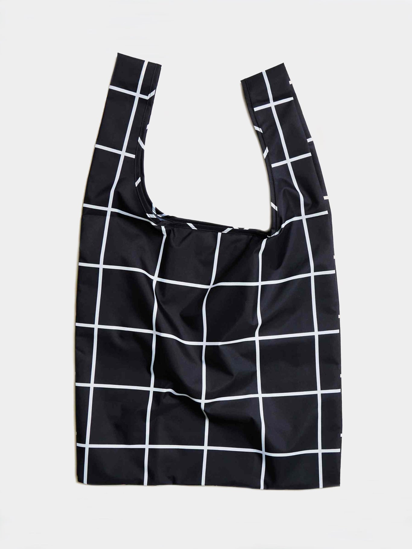 Black Grid Reusable Bag