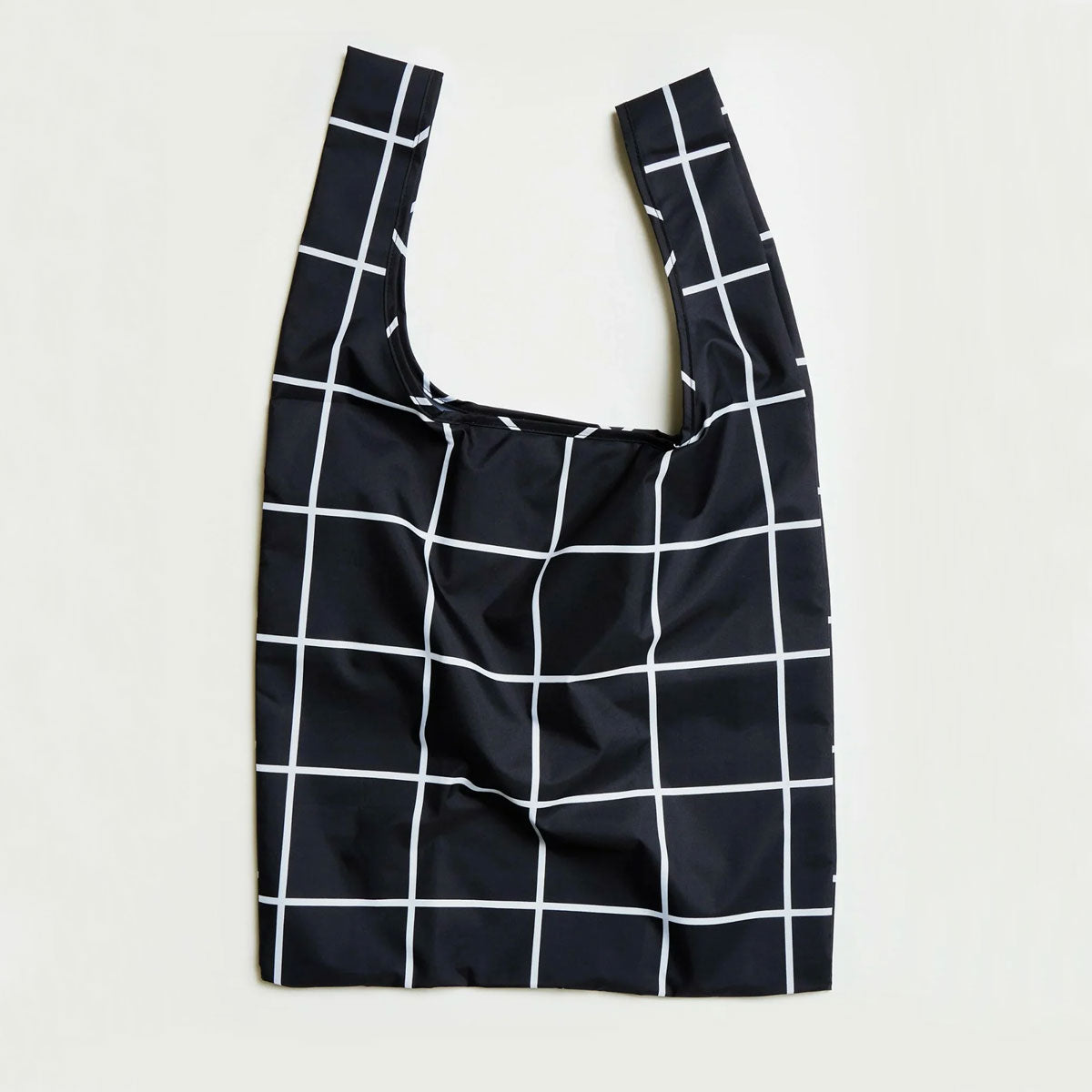 Black Grid Reusable Bag