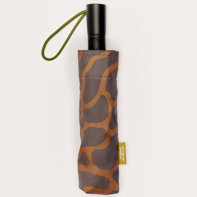 Coffee Ripples Compact Umbrella with Automatic Open-Close Function