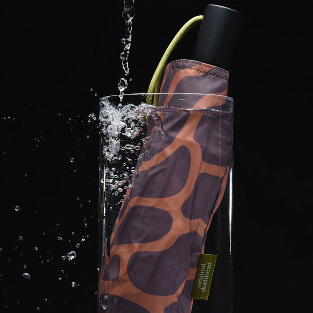 Coffee Ripples Compact Umbrella with Automatic Open-Close Function