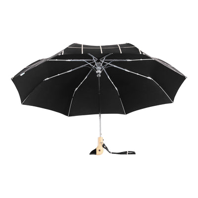 Black Grid Eco-Friendly Compact Duck Umbrella - Original Duckhead
