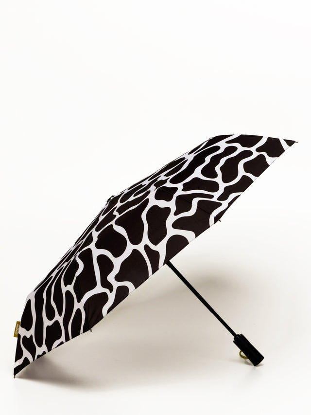 Black & White Ripples Compact Umbrella with Automatic Open-Close Function