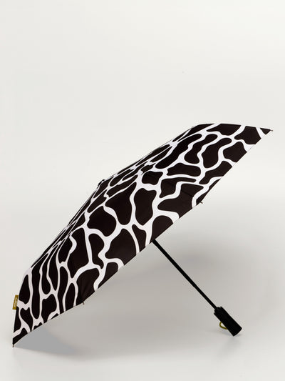 Black & White Ripples Compact Umbrella with Automatic Open-Close Function