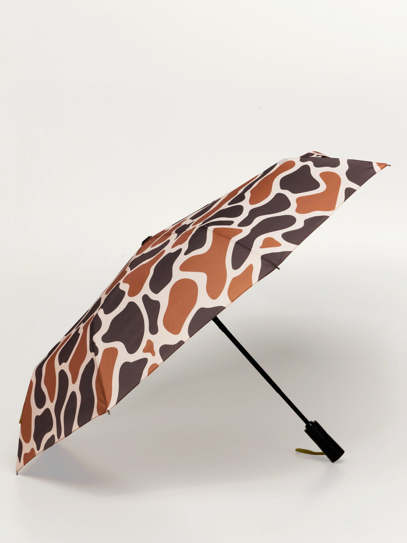 Taupe Ripples  Compact Umbrella with Automatic Open-Close Function