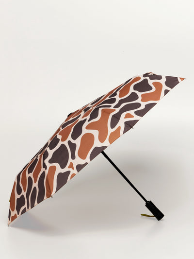 Taupe Ripples  Compact Umbrella with Automatic Open-Close Function