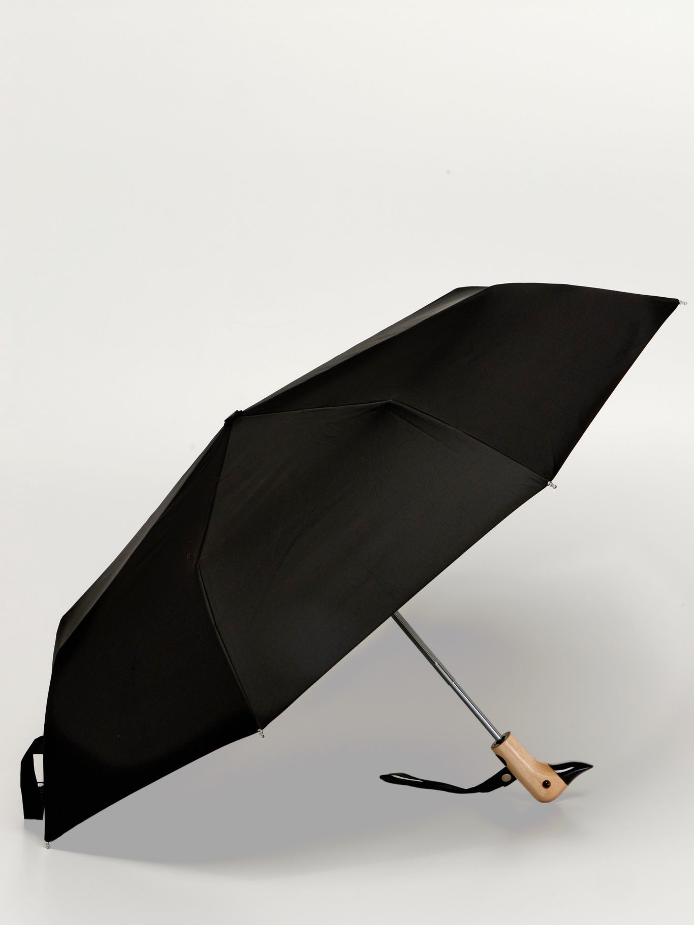 Black Eco-Friendly Compact Duck Umbrella