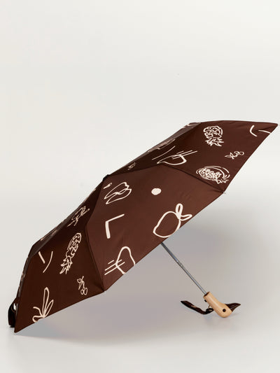 Chocolate Fruits & Shape Eco-Friendly Compact Duck Umbrella