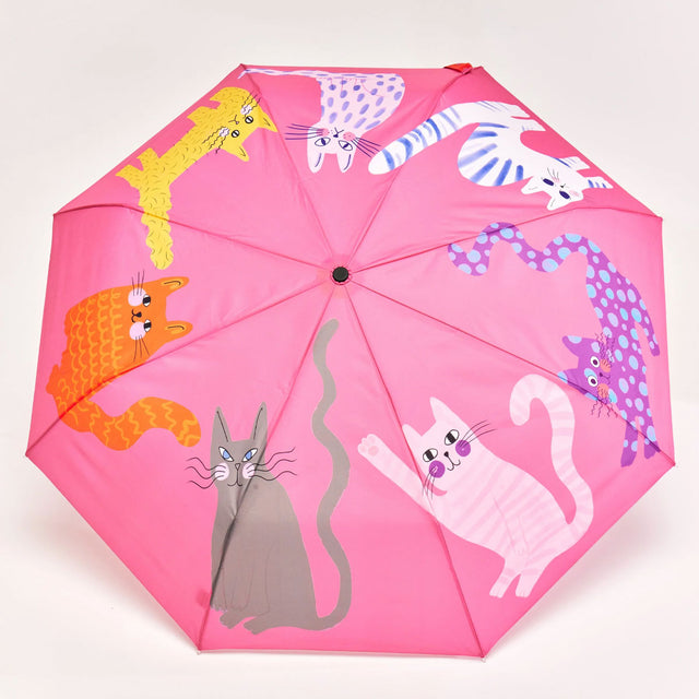 Fuchsia Arty Cats Duck Umbrella - Original Duckhead