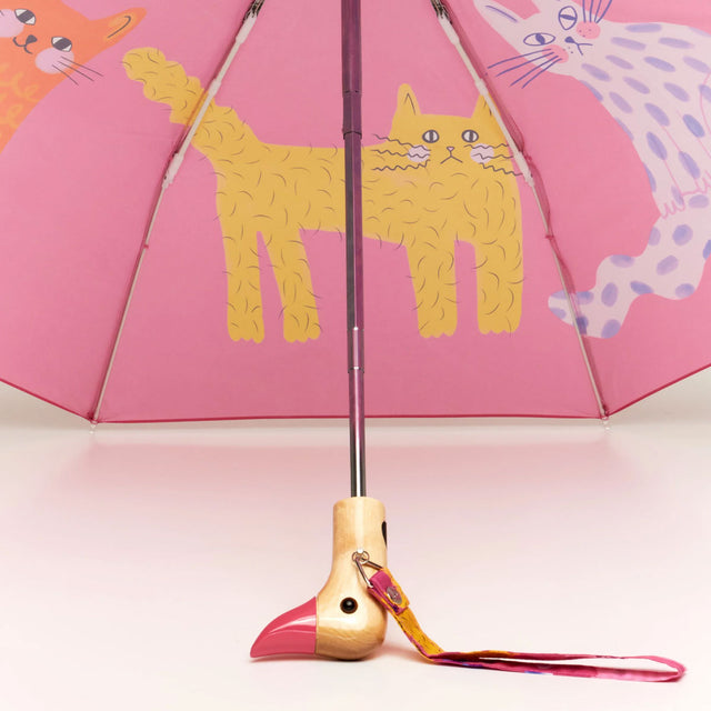 Fuchsia Arty Cats Duck Umbrella - Original Duckhead