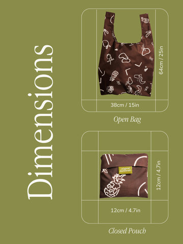 Chocolate Fruits & Shapes Reusable Bag.