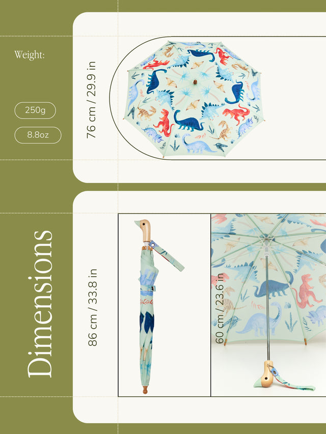 Dinosaur Kingdom Duckling Umbrella - Meri Meri - Original Duckhead