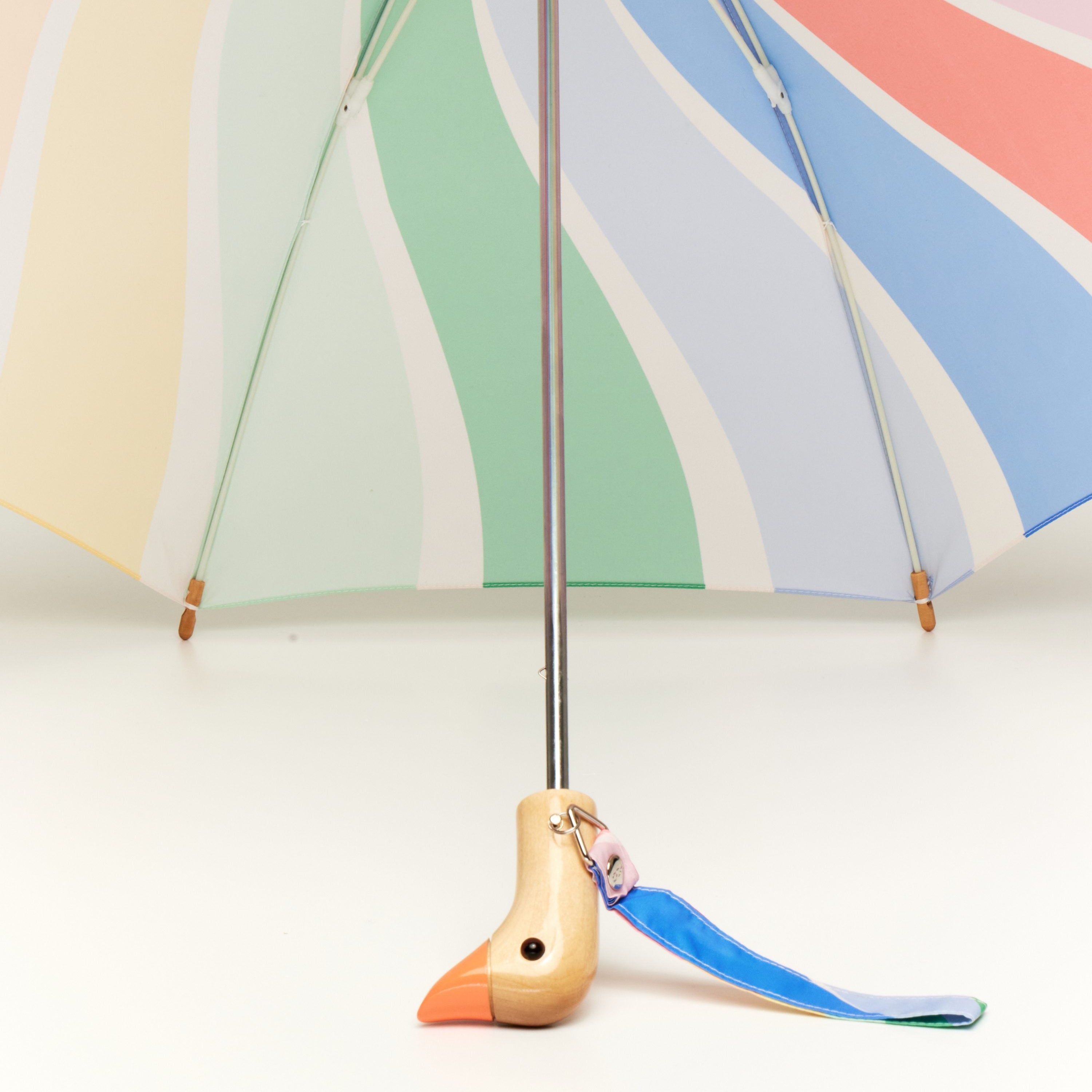 Rainbow Stripes Duckling Umbrella - Meri Meri - Original Duckhead