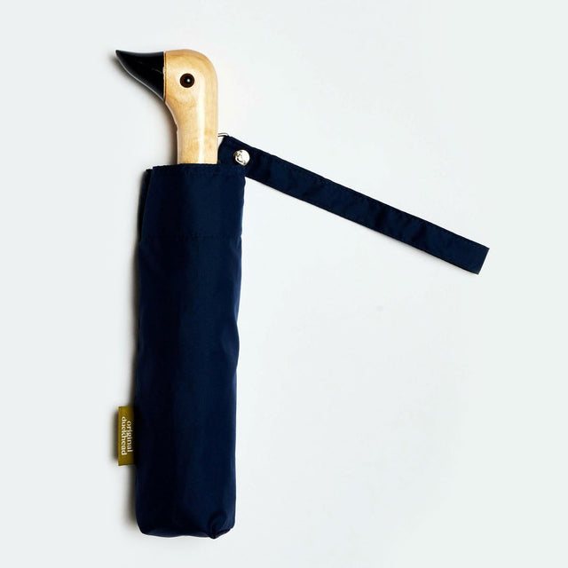 Navy Eco-Friendly Compact Duck Umbrella