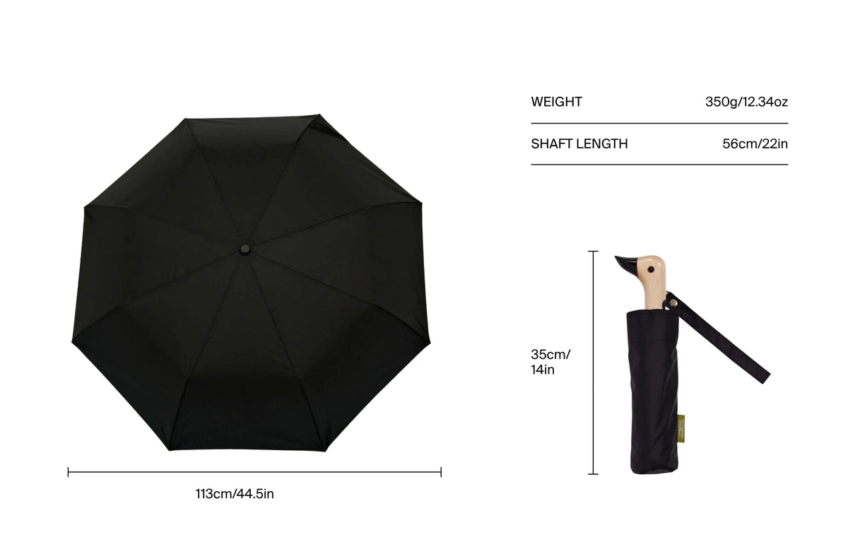 Size chart for Black Duck Umbrella