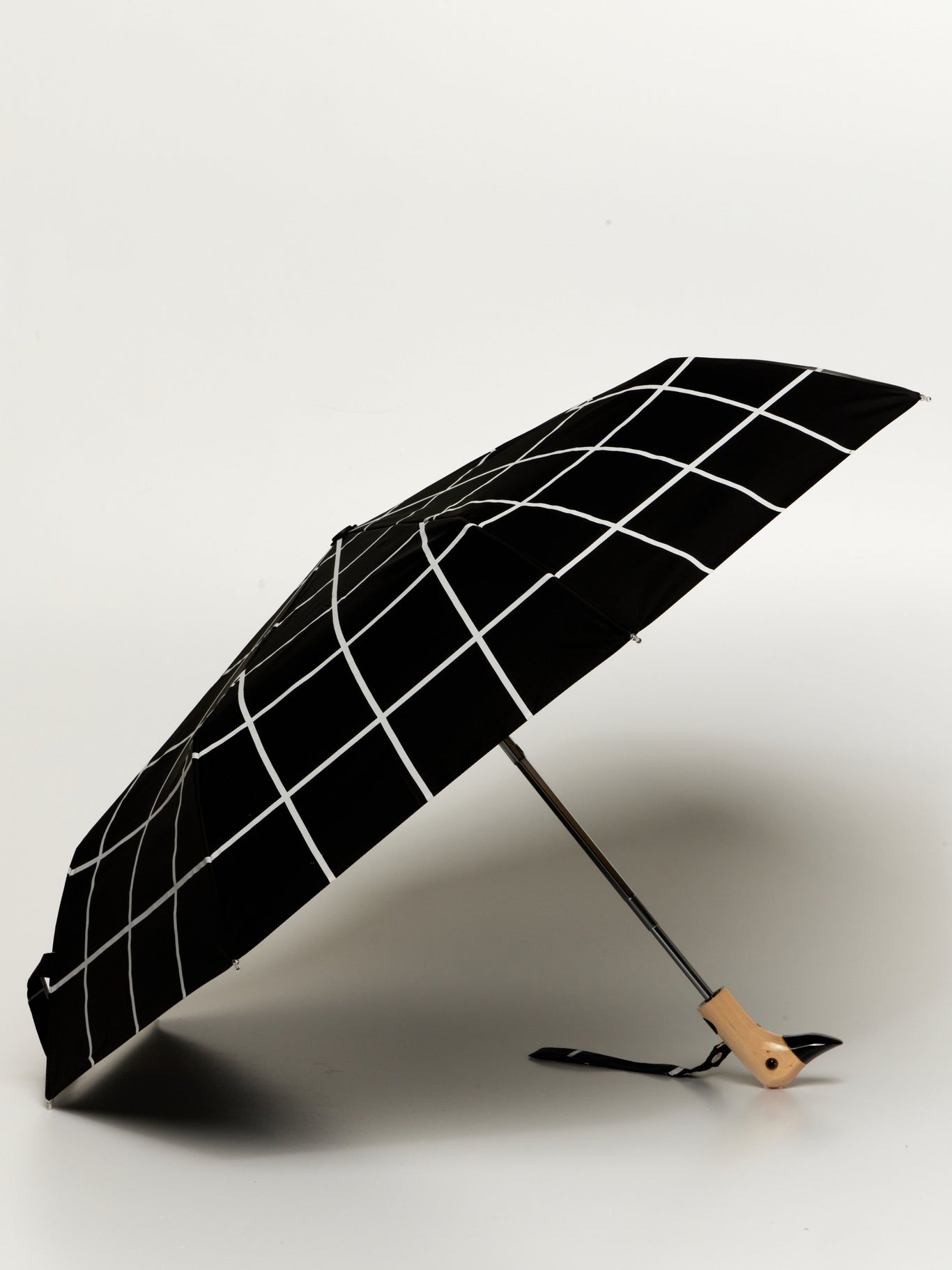 Black Grid Eco-Friendly Compact Duck Umbrella - Original Duckhead