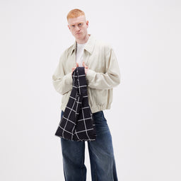 Black Grid Reusable Bag