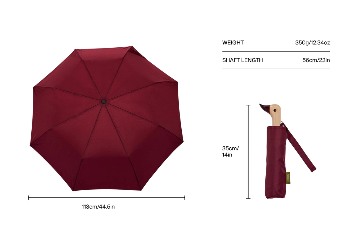 Size chart for Cherry Duck Umbrella