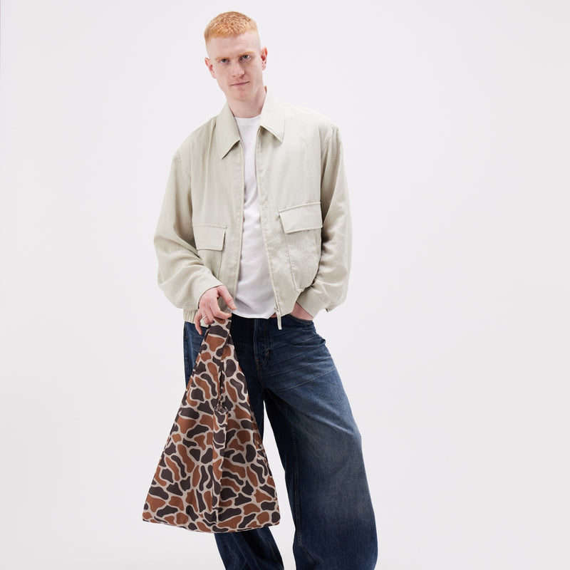 Taupe Ripples Reusable Bag