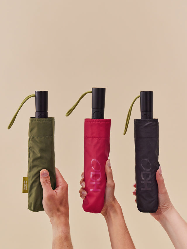 Dark Olive Daily Compact Umbrella with Automatic Open-Close Function