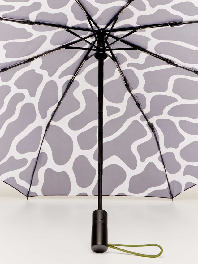 Black & White Ripples Daily Compact Straight Umbrella