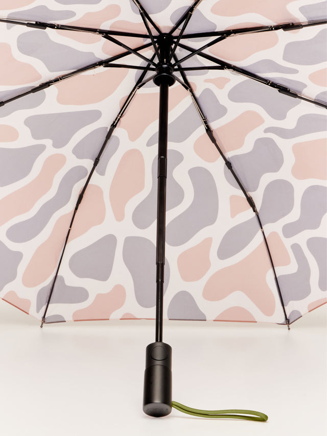 Taupe Ripples Daily Compact Straight Umbrella