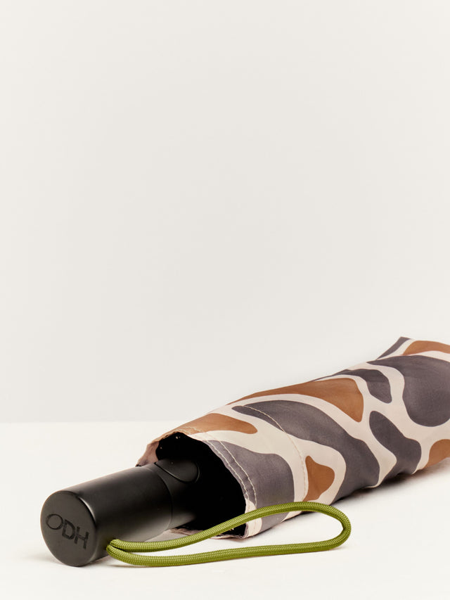 Taupe Ripples Daily Compact Straight Umbrella