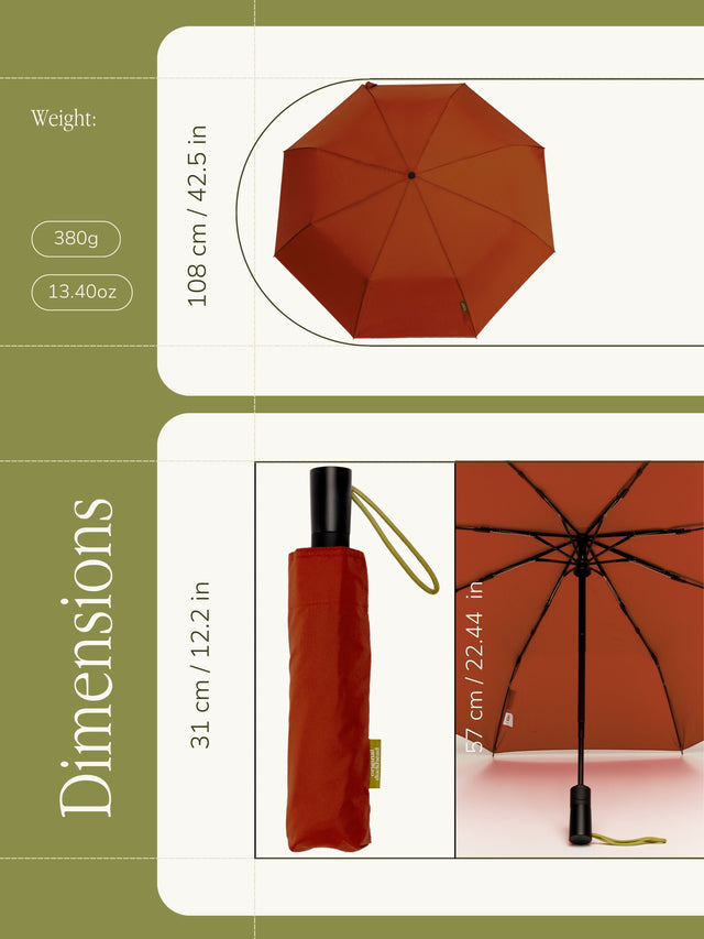 Brick Daily Compact Umbrella with Automatic Open-Close Function