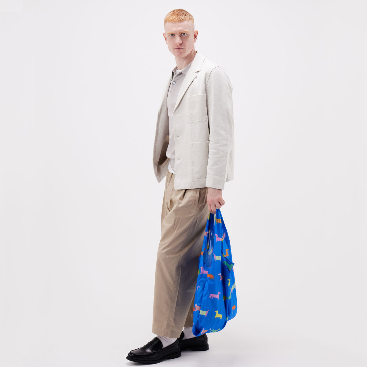 Dogs in Blue Reusable Bag