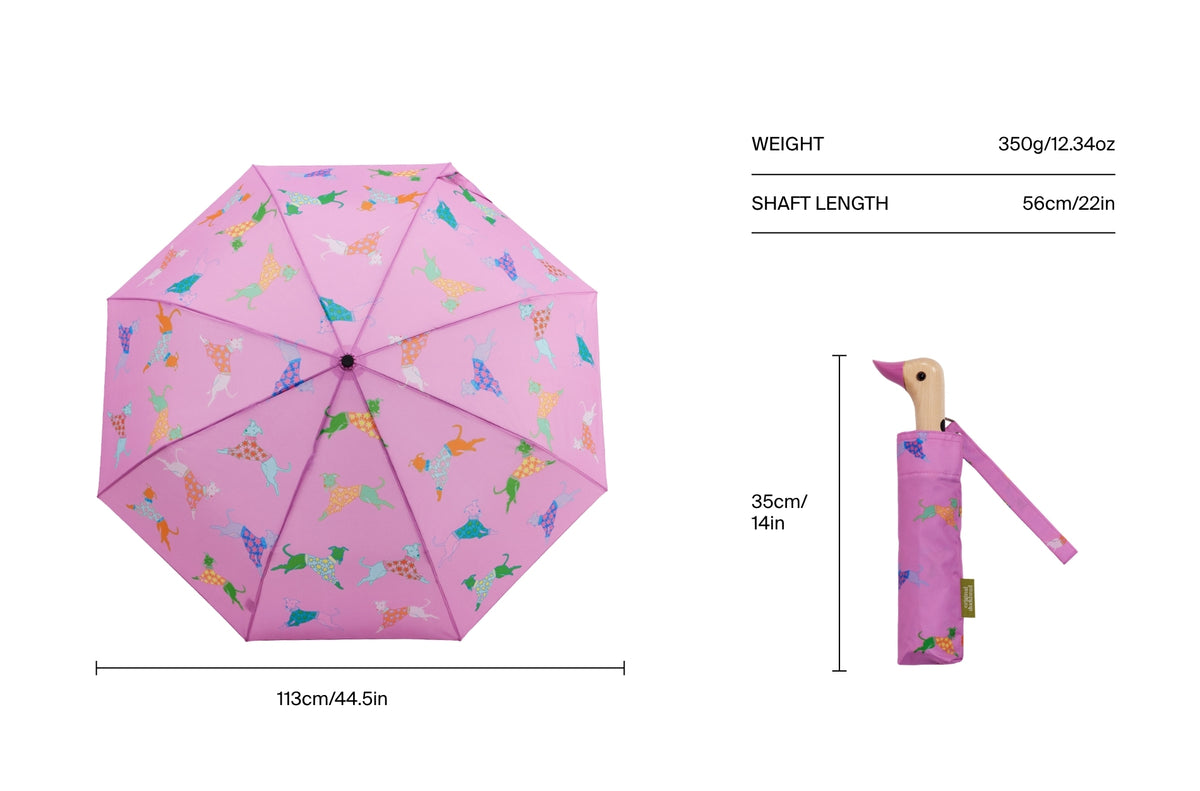 Size chart for Dogs in Pink Compact Duck Umbrella