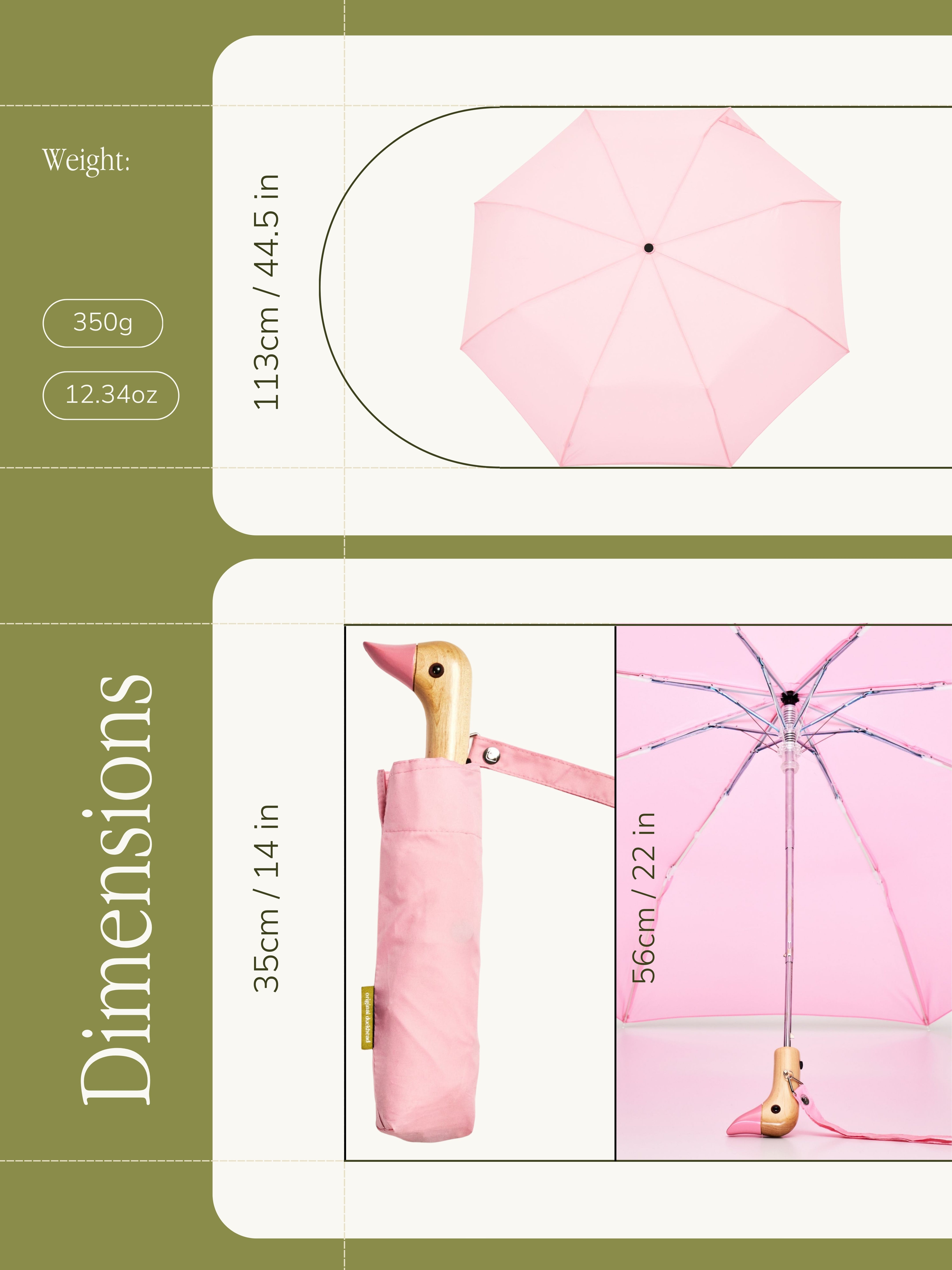 Barbie Pink Eco-Friendly Compact Duck Umbrella | Original