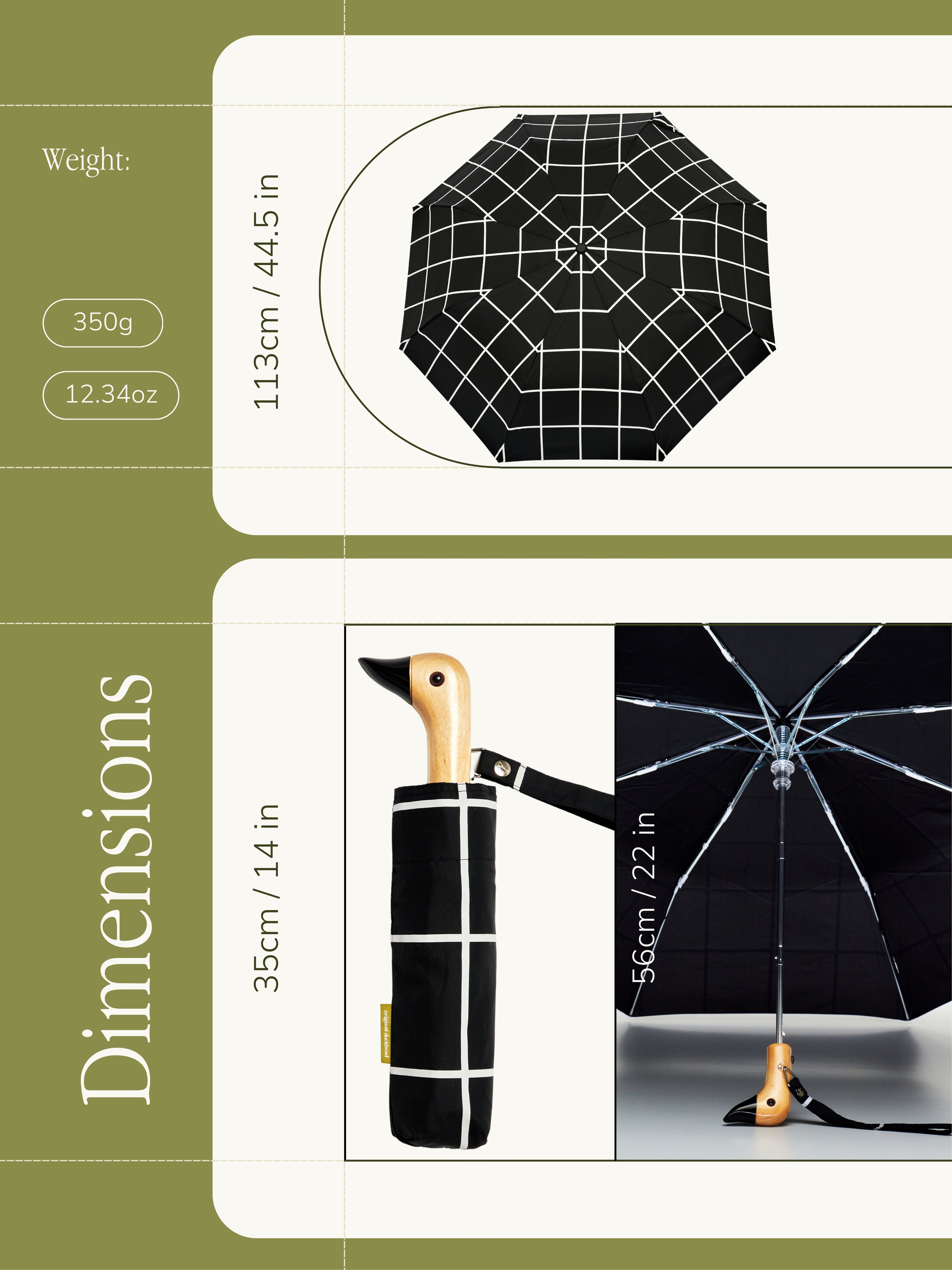 小物 HUMAN MADE Duck Compact Umbrella Black Human-Made-Black-
