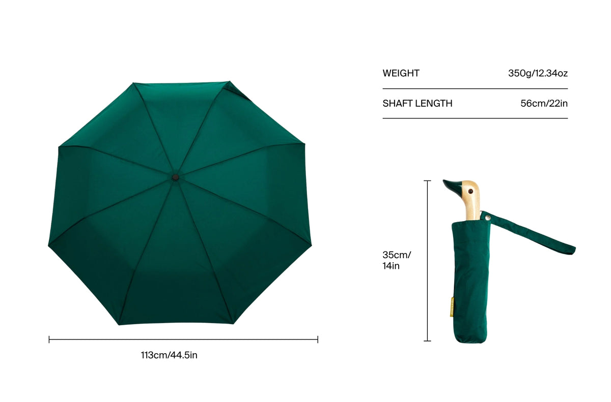 Size chart for Forest Green Duck Umbrella