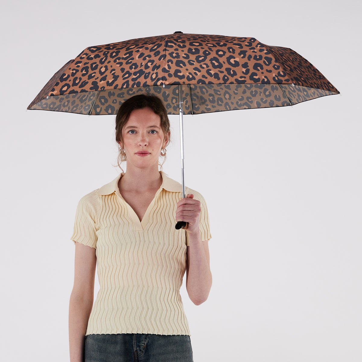 Leopard Print Duck Umbrella