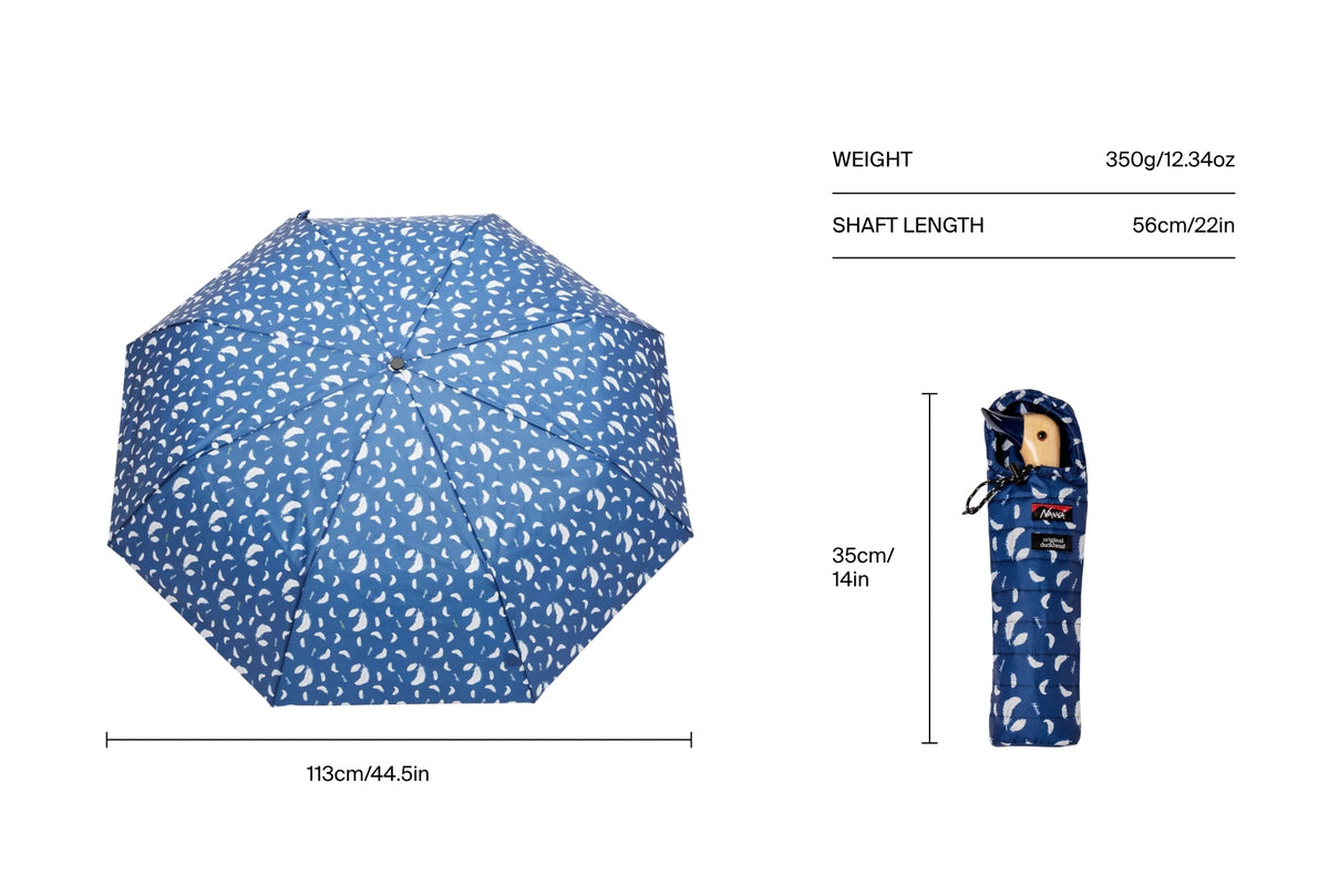 Size chart for Sleep-Friendly Navy Nanga Compact Duck Umbrella