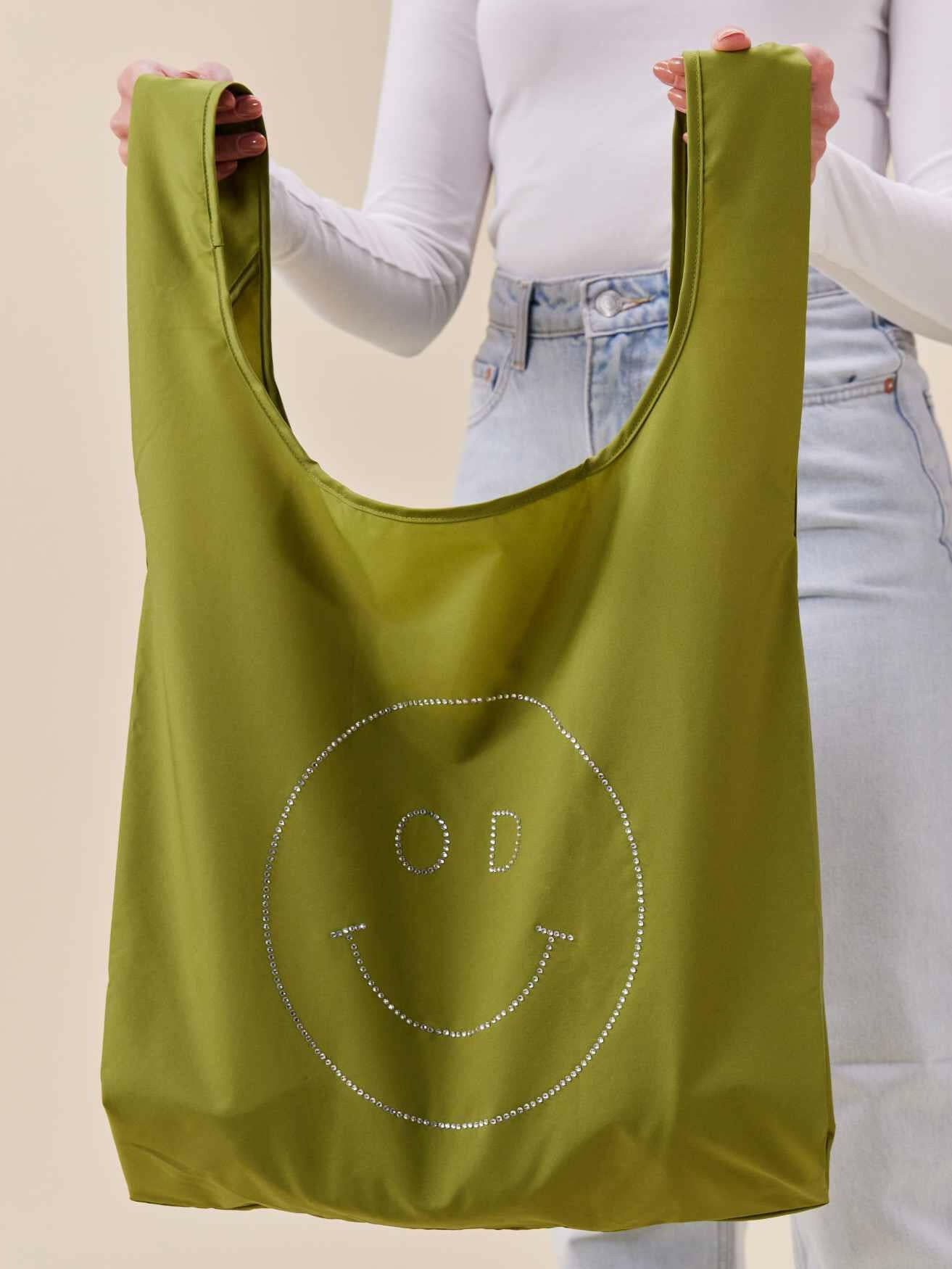 Olive Crystal Reusable Bag.