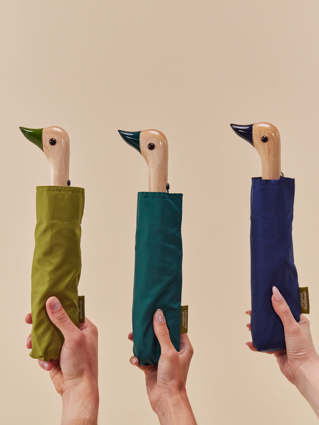 Olive Eco-Friendly Compact Duck Umbrella