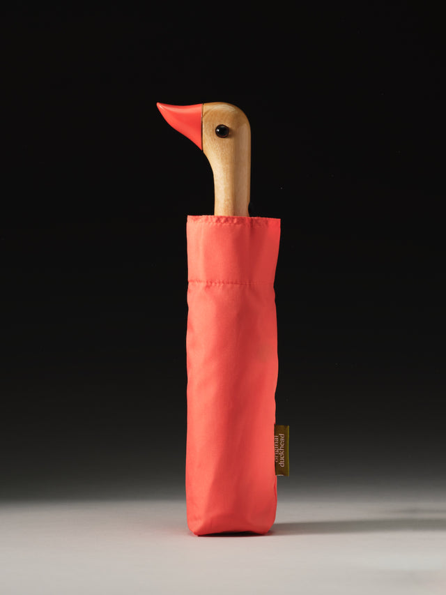 Peach Eco-Friendly Compact Duck Umbrella