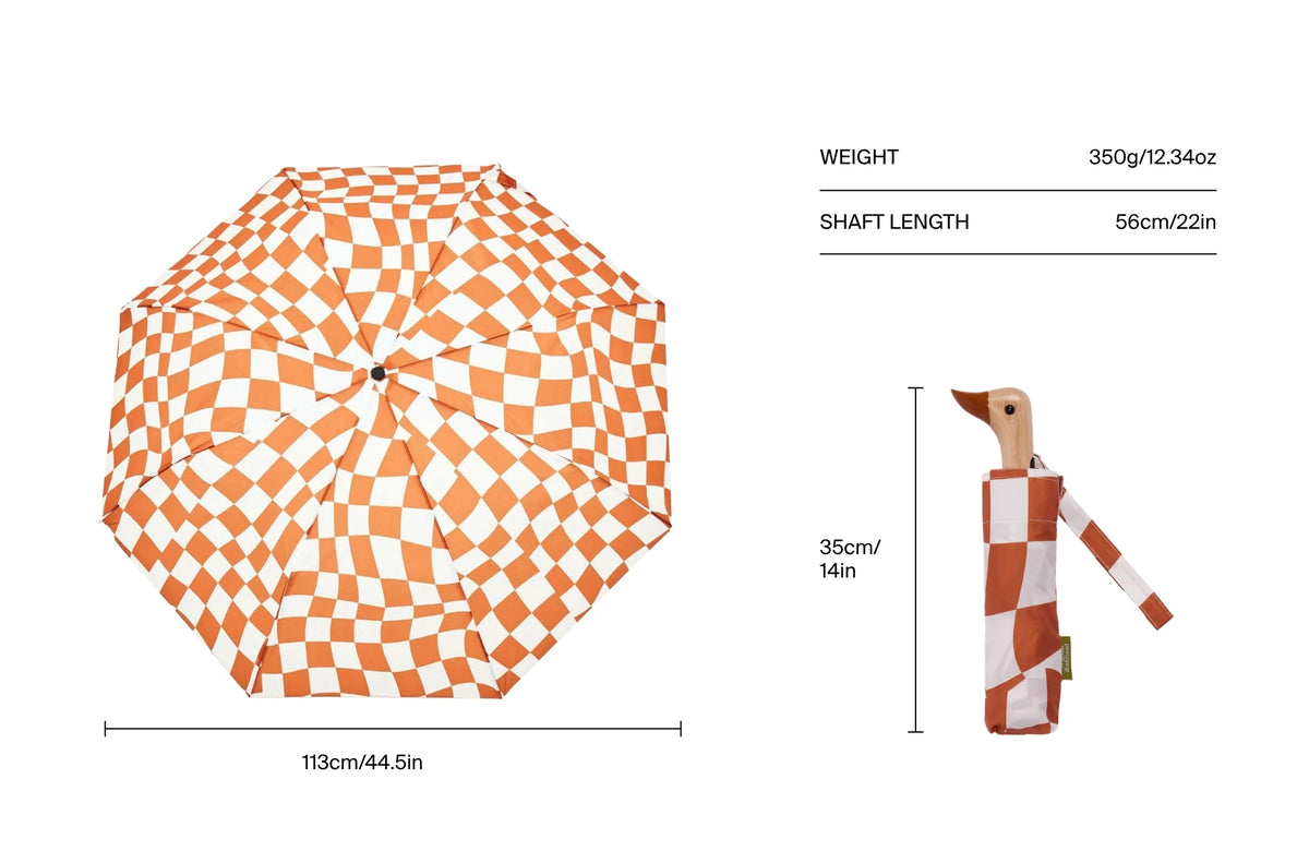 Size chart for Peanut Butter Duck Umbrella