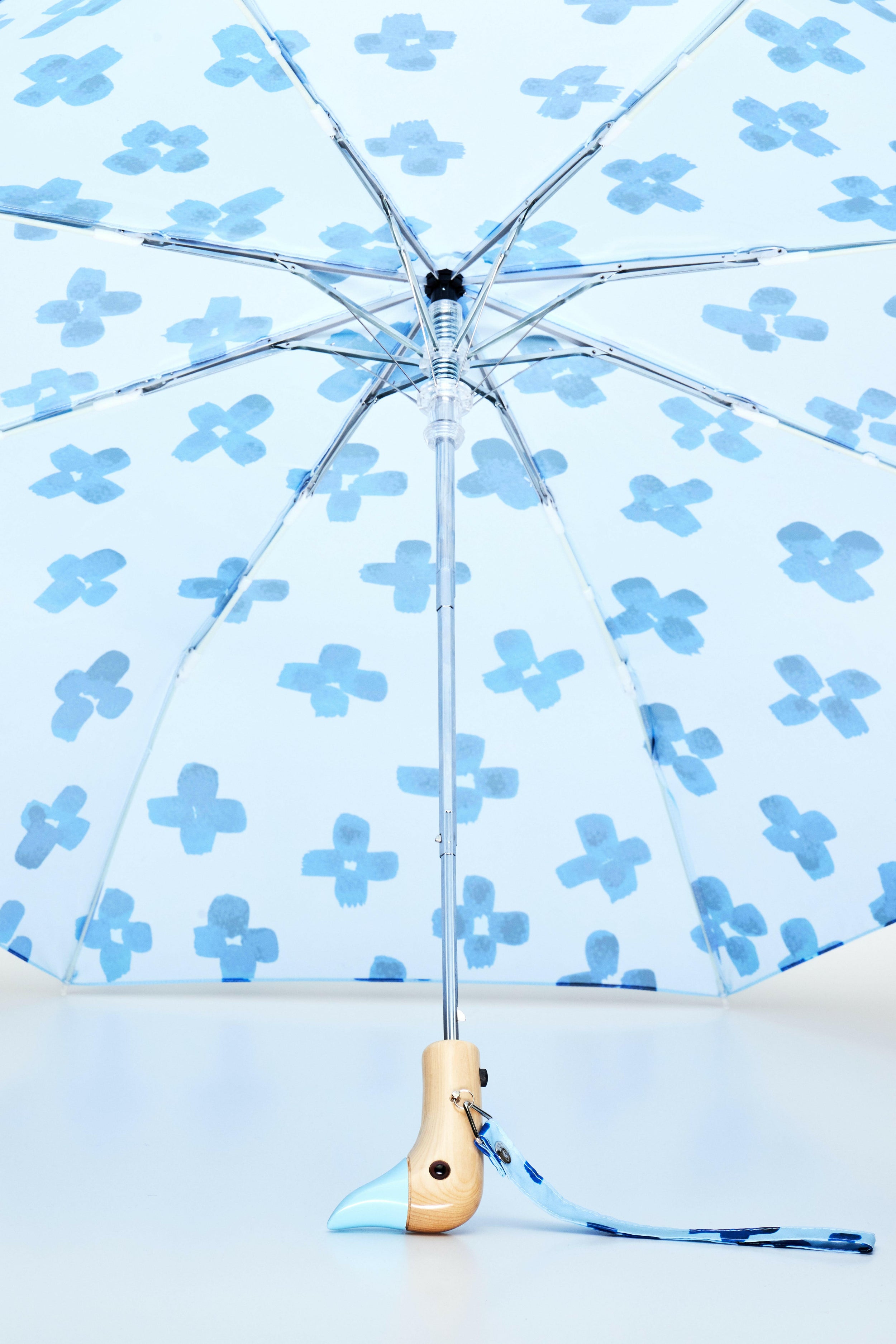 Floral Rain Compact Duck Umbrella.