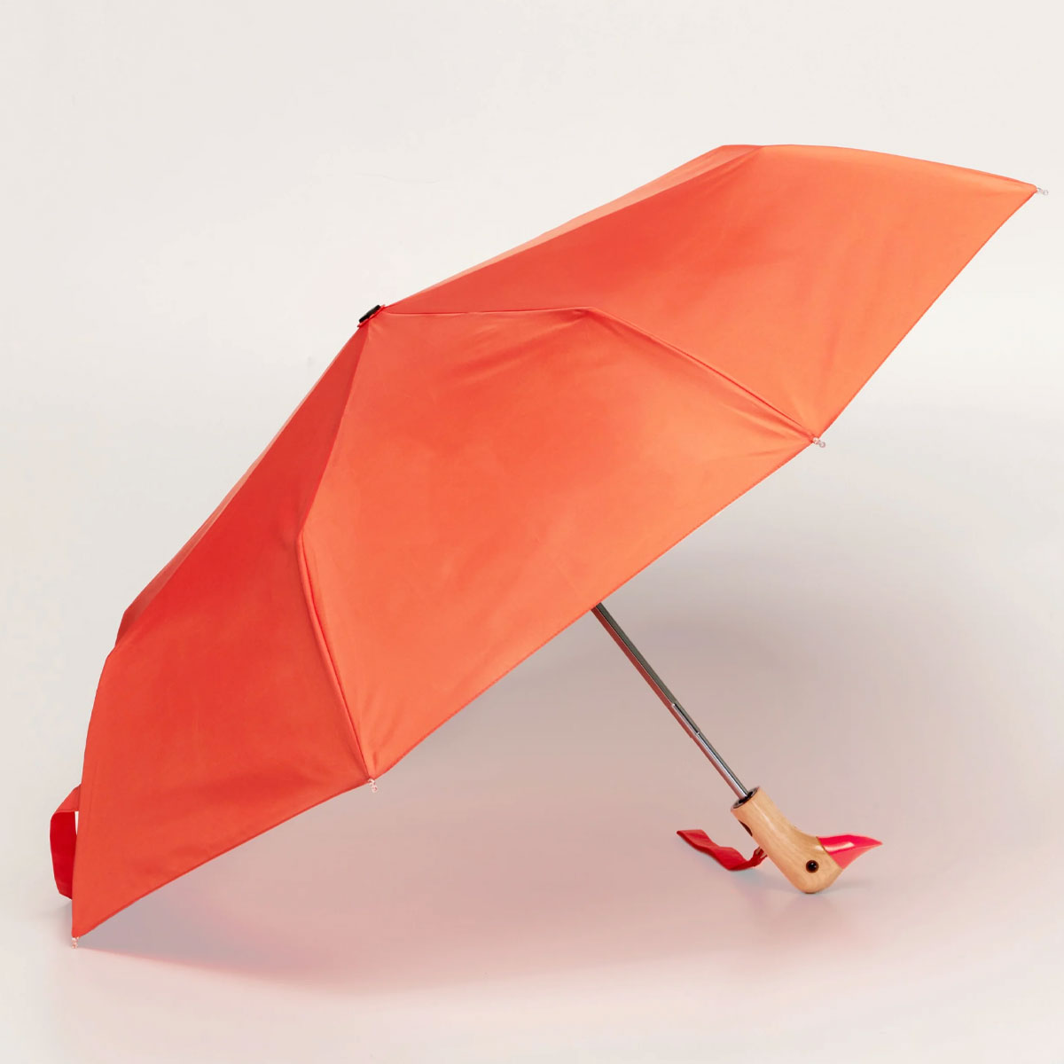 Peach Eco-Friendly Compact Duck Umbrella