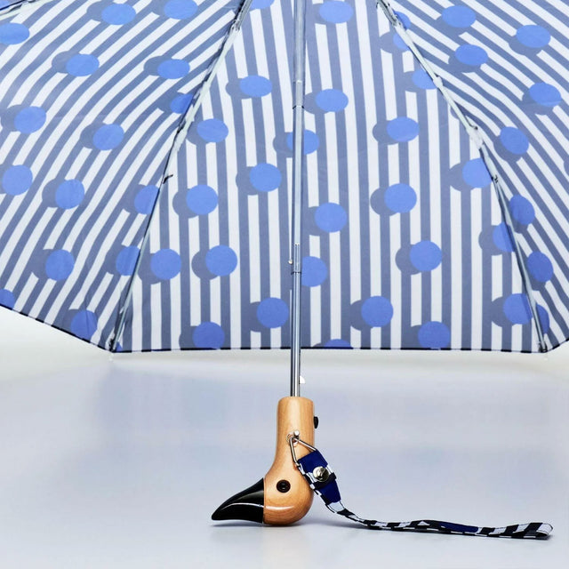 Polkastripe Eco-Friendly Compact Duck Umbrella